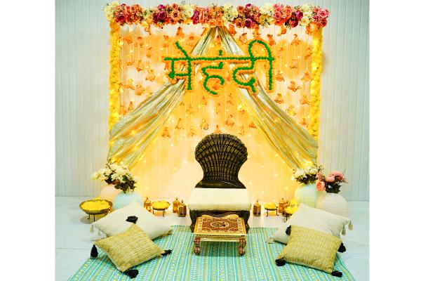 Haldi and Mehendi Decoration at Home